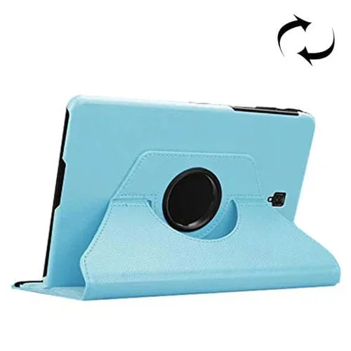 Funda De Cuero Litchi Texture Para Galaxy Tab S4 10.5 T830 T835 Con Rotación 360 Y Soporte (Azul)
