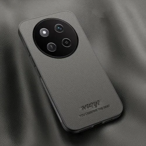 Funda de Cuero Magnética Huiyi para Teléfono Honor X60 Pro (Gris)
