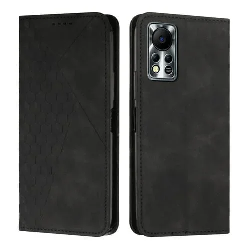 Funda de Cuero Magnética para Infinix Hot 11S NFC Diamond Splicing (Negro)