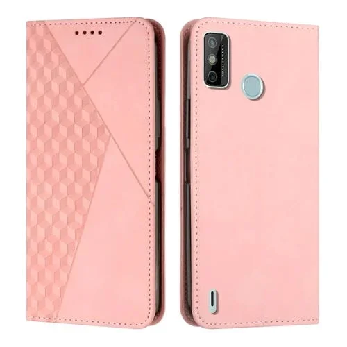 Funda de Cuero Magnética para Tecno Spark Go 2020 y 2021/6 Go (Oro Rosa)
