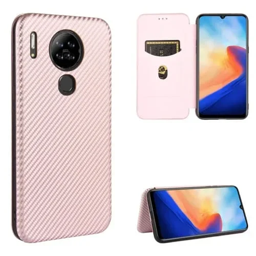 Funda de Cuero para BlackView A80 con Tapa Magnética Horizontal y Ranura para Tarjeta (Rosa)