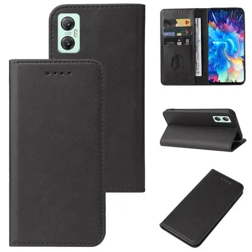 Funda de Cuero para Infinix Hot 20 5G con Cierre Magnético (Negro)