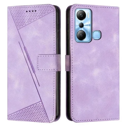 Funda de Cuero para Infinix Hot 20 Play Dream Triangle con Cordón (Púrpura)