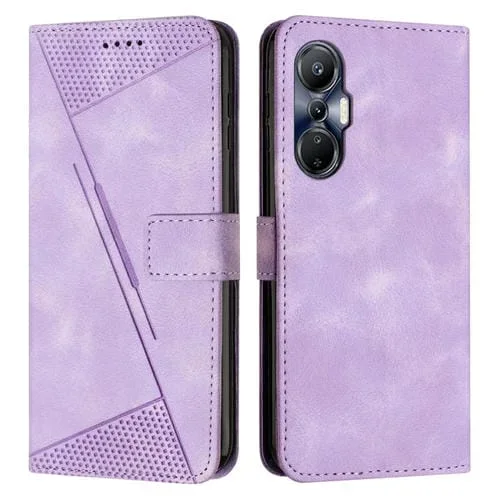 Funda de Cuero para Infinix Hot 20S Dream Triangle con Cordón (Púrpura)
