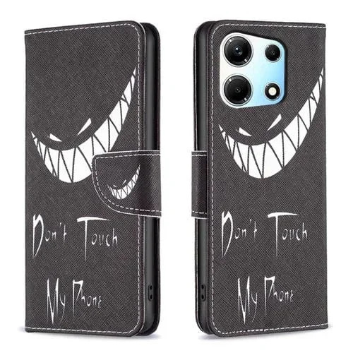 Funda de Cuero para Infinix Note 30 5G con Patrón de Dibujo Coloreado (Sonrisa)