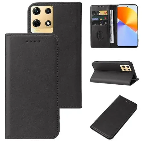 Funda de Cuero para Infinix Note 30 Pro con Cierre Magnético (Negro)