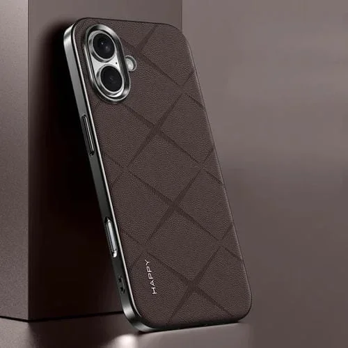 Funda de Cuero para iPhone 16 Funcional (Marrón)