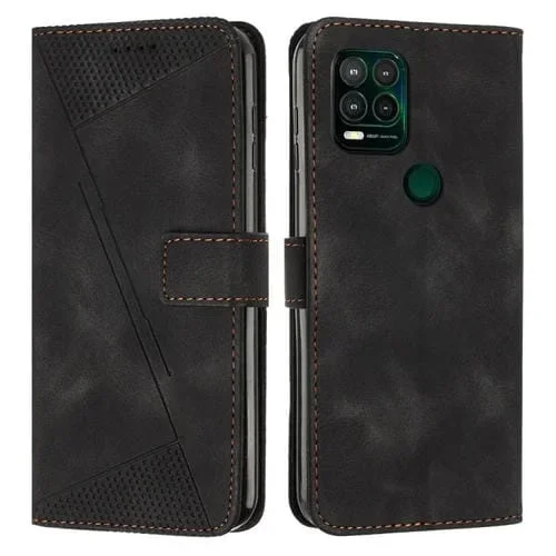 Funda de Cuero para Motorola Moto G Stylus 5G 2021 con Cordón (Negro)