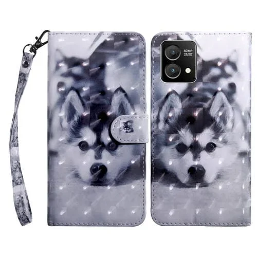 Funda de Cuero para Motorola Moto G Stylus 5G 2023 Pintada en 3D (Husky)
