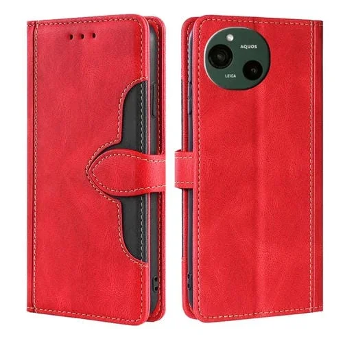 Funda de Cuero para Sharp Aquos R9 con Hebilla Magnética y Tacto Agradable (Rojo)