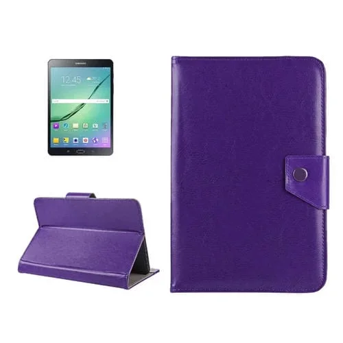 Funda de Cuero para Tablets 8 Pulgadas Crazy Horse Texture con Soporte (Morado) para Galaxy Tab S2 8.0 T715/T710, Cube U16Gt, Onda Vi30W, Teclast P86