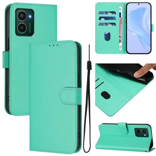 Funda de Cuero para Teléfono Hmd Pulse Pro/Pulse/Pulse+ con Cordón (Verde)