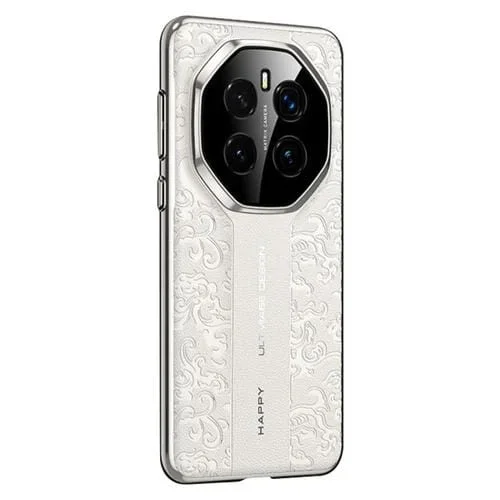 Funda de Cuero para Teléfono Honor Magic7 con Diseño Dragón en la Nube (Blanco)