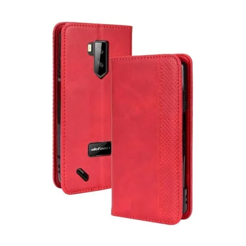 Funda de Cuero Retro con Hebilla para Ulfone X9 (Rojo)