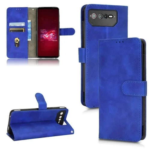 Funda de Cuero Skin Feel Magnetic Flip para Asus Rog Phone 6 (Azul)