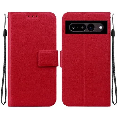 Funda de Cuero Ultrafina con Hebilla Magnética para Google Pixel 7 (Rojo)