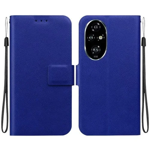 Funda de Cuero Ultrafina con Hebilla Magnética para Honor 200 Pro (Azul)