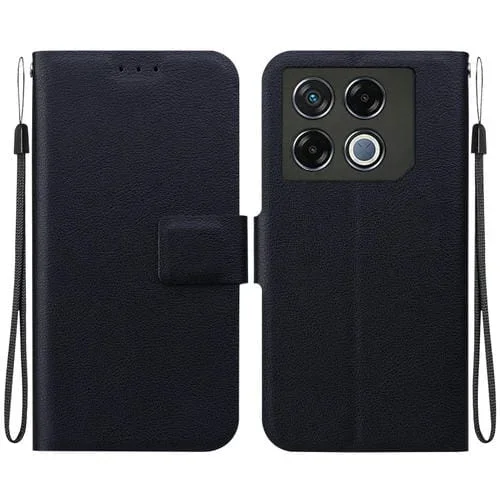 Funda de Cuero Ultrafina con Hebilla Magnética para Teléfono Infinix Gt 20 Pro (Negra)