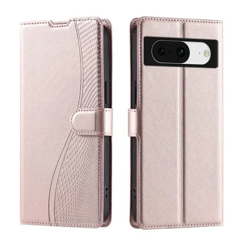 Funda de Cuero Ultrafina con Puntos para Google Pixel 8 Voltage (Oro Rosa)
