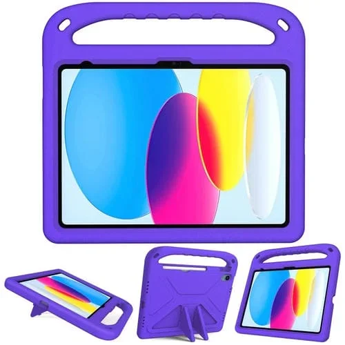 Funda de Eva para iPad 2025/2022 a Prueba de Golpes y Portátil con Asa (Morado)