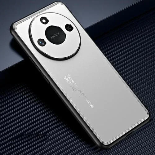 Funda de Metal Esmerilado para Teléfono Honor X60 (Plateada)