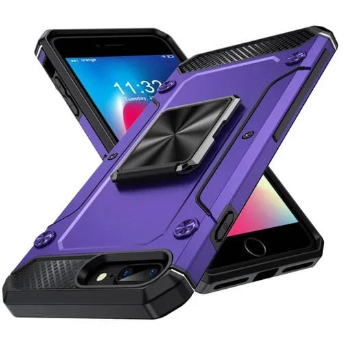 Funda de Metal para iPhone 8 Plus 7 Plus a Prueba de Golpes (Morado)