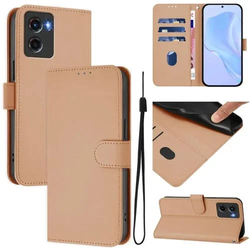 Funda de Piel con Cordón para Motorola Moto G05 con Tacto Suave (Desnudo)