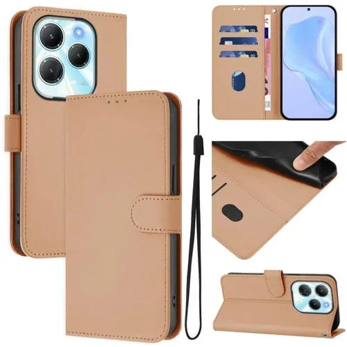 Funda de Piel Sintética con Cordón para Teléfono Infinix Hot 40 4G (Piel)