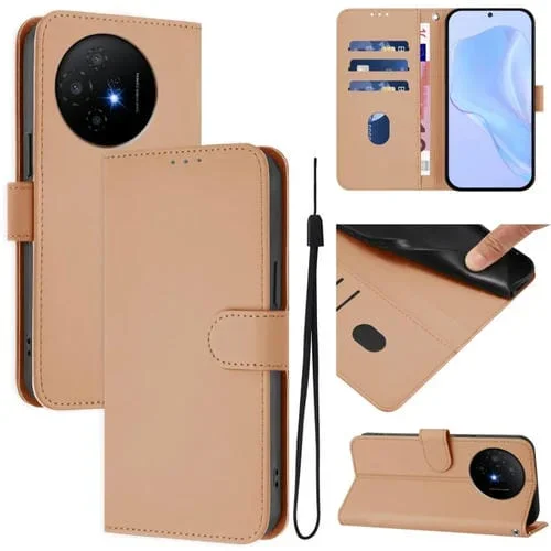 Funda de Piel Sintética con Cordón para Teléfono TCL 50 Xl (Piel)