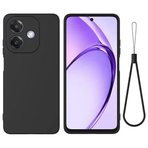 Funda de Silicona Líquida a Prueba de Golpes para Oppo A3X (Negro)