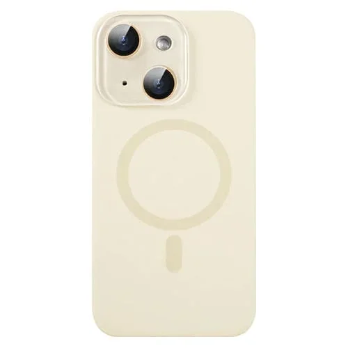 Funda de Silicona Líquida Magsafe para iPhone 13 Cobertura Total Película para Lentes (Blanca)
