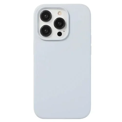 Funda de Silicona Líquida para iPhone 15 Pro Max (Azul Gris)