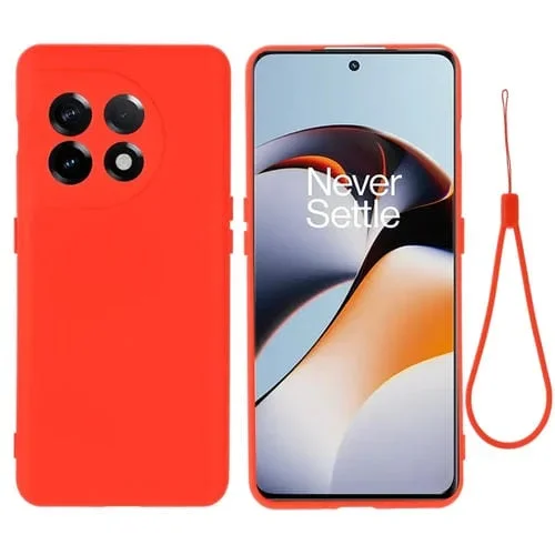 Funda de Silicona Líquida para OnePlus Ace 2 / 11R Cobertura Completa Antigolpes (Rojo)