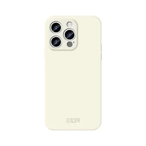 Funda de Silicona Mofi Qin Series para iPhone 15 Pro Max con Protección Completa (Beige)