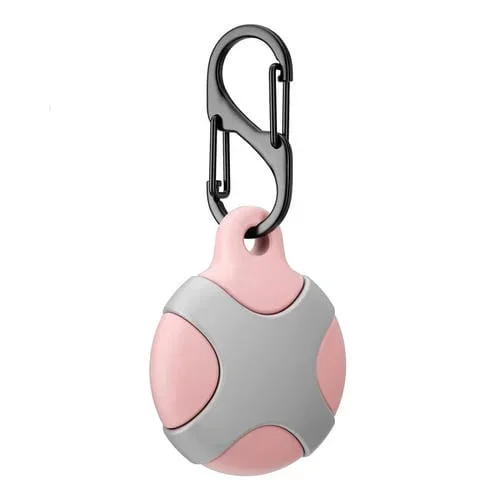 Funda de Silicona para AirTag Resistente a Golpes Anti-Arañas (Gris Rosado)