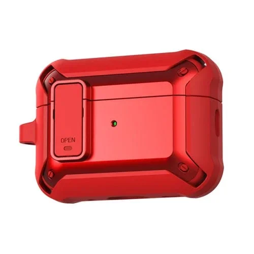 Funda de silicona para auriculares inalámbricos AirPods Pro 2 Bumblebee con interruptor y orificio para cordón (Rojo)