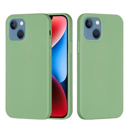 Funda de Silicona para iPhone 15 Plus Color Sólido (Verde Menta)