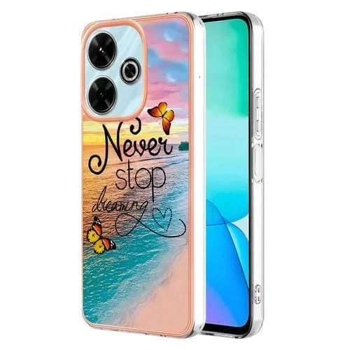 Funda de Teléfono con Imd TPU Galvanizada para Redmi 13 4G (Mariposa de Ensueño)
