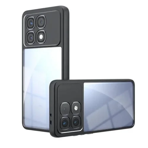 Funda de Teléfono Híbrida de TPU y PC con Orificio Preciso para Redmi K70 Ultra (Transparente)