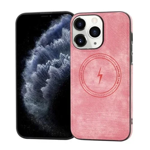 Funda de Teléfono Magsafe Apple iPhone 11 Pro Cuero Lateral (Púrpura Oscuro)