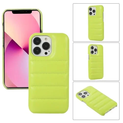 Funda de teléfono PU para iPhone 11 Pro Max Gross Down Down suave (Verde Claro)