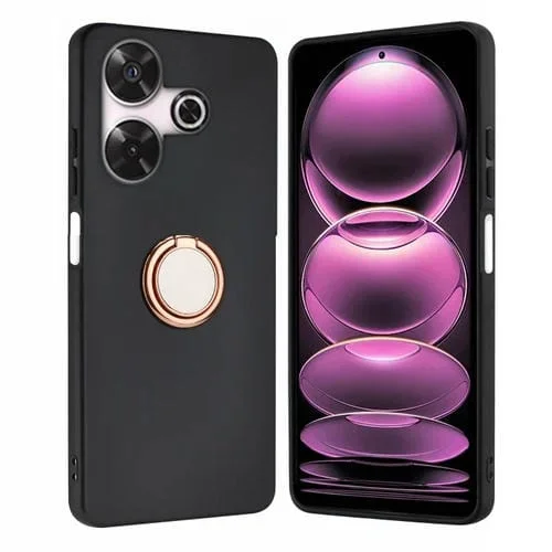 Funda de TPU con Soporte de Anillo Mate para Redmi 13 4G/5G (Oro Rosa)