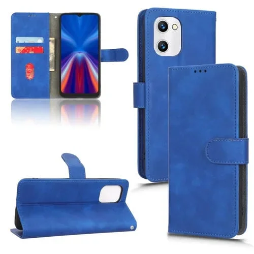 Funda Flip Magnética de Cuero para Umidigi C1 Skin Feel (Azul)