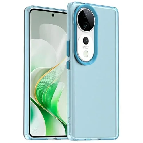 Funda Híbrida de TPU a Prueba de Golpes para PC Candy para Vivo V40 5G (Azul)