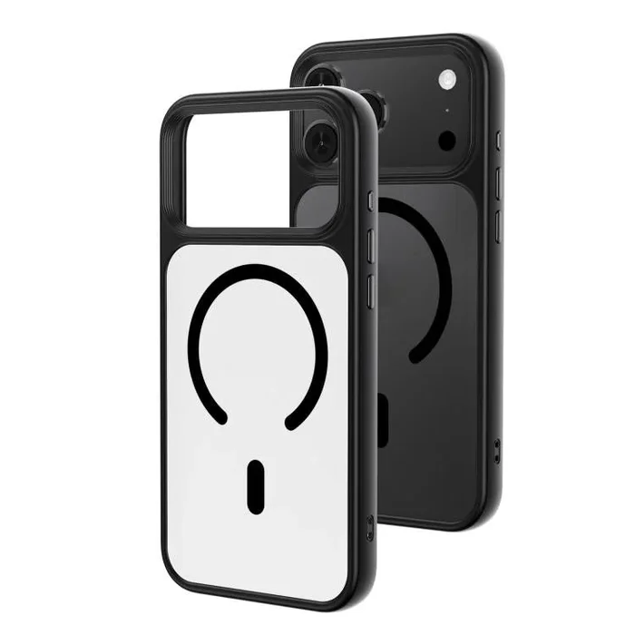 Funda híbrida de TPU y PC MagSafe con acabado en aerosol de aceite para iPhone 17 Pro (negra)