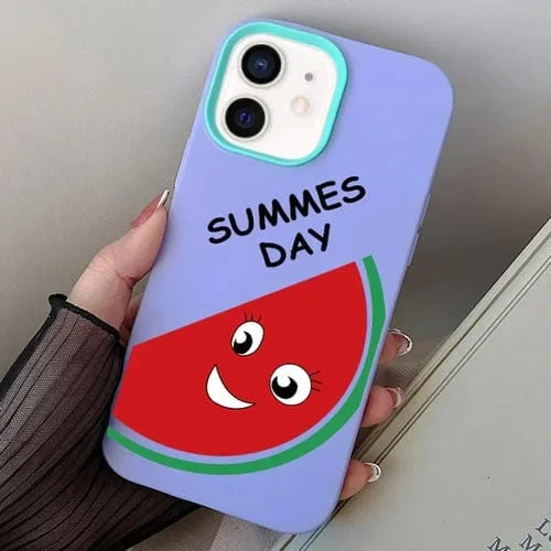 Funda híbrida para iPhone 11 TPU para PC Watermelon (Púrpura)