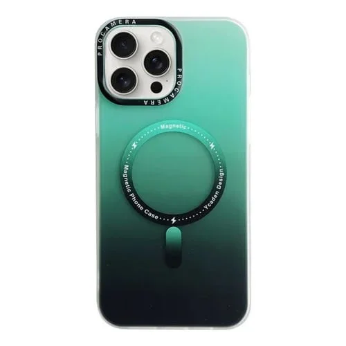 Funda híbrida para iPhone 13 Pro Magsafe Imd Gradient PC TPU (Verde)