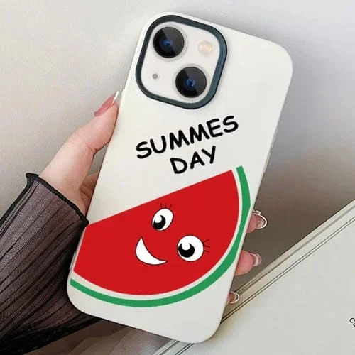 Funda Híbrida para iPhone 13 TPU para PC Watermelon (Blanco)