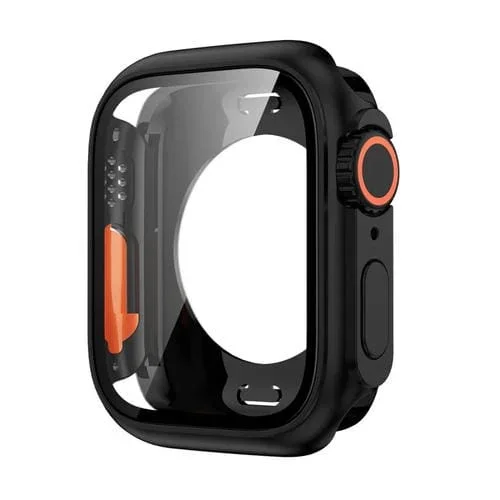 Funda híbrida PC All-Inclusive para Apple Watch Series 6/5/4/SE 44mm a Ultra 49mm (Negro)