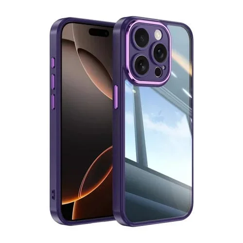 Funda híbrida TPU Acrílico iPhone 16 Pro a prueba de golpes (Morada)